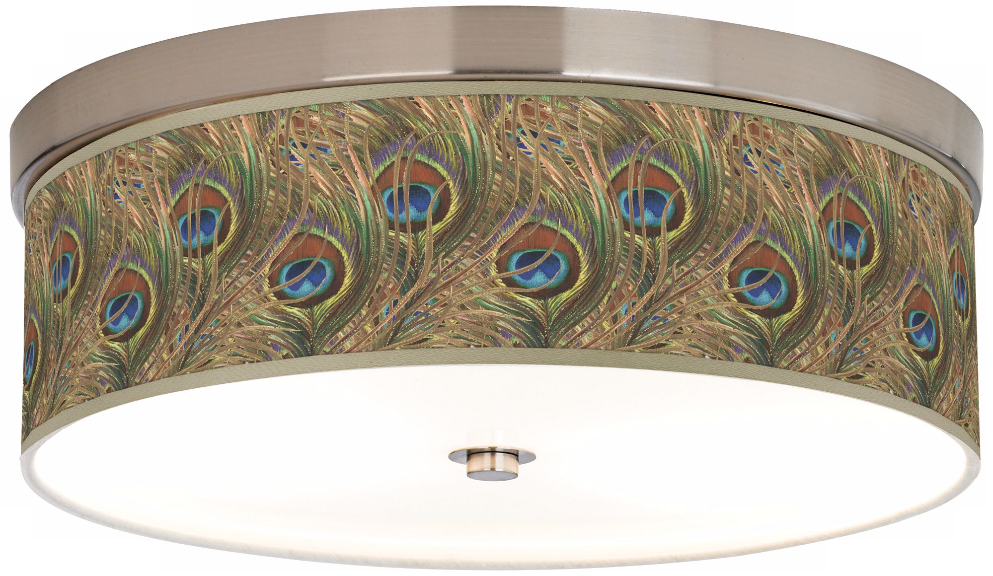 Iridescent Feather Giclee Energy Efficient Ceiling Light