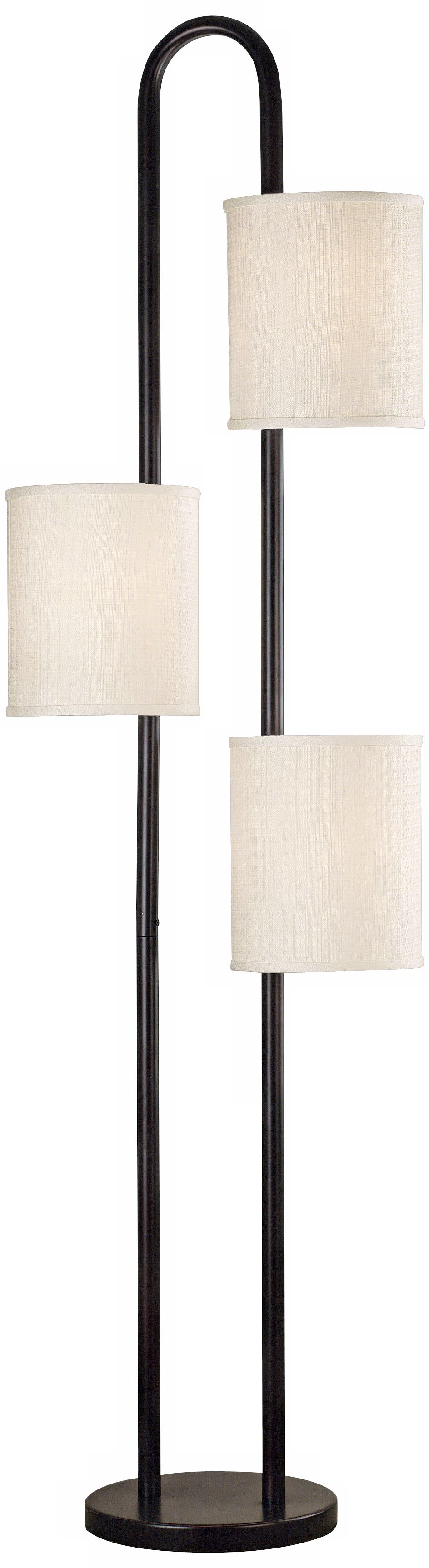 Berkeley Bent Oil-Rubbed Bronze 3-Light Floor Lamp