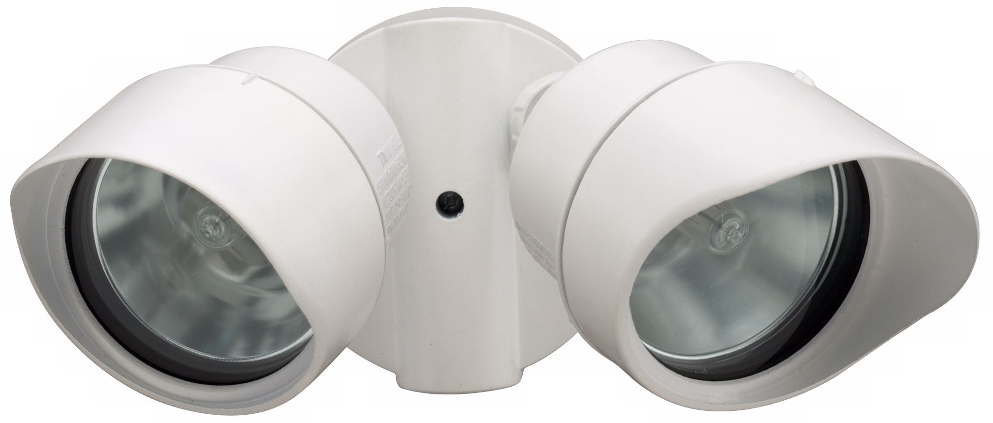 White Designer Twin Head Halogen Outdoor Flood Wall Light