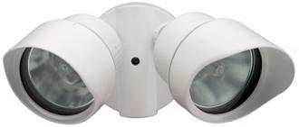 White Designer Twin Head Halogen Outdoor Flood Wall Light H9549