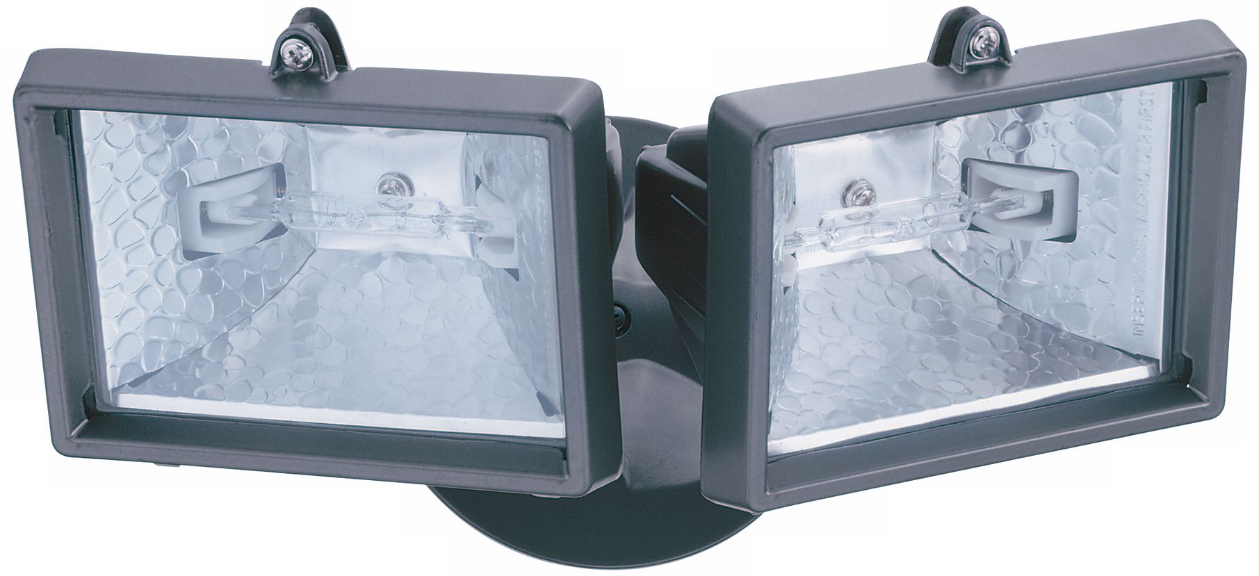 Bronze Mini Twin Head Halogen Outdoor Flood Wall Light