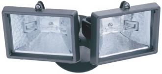 Bronze Mini Twin Head Halogen Outdoor Flood Wall Light H9572