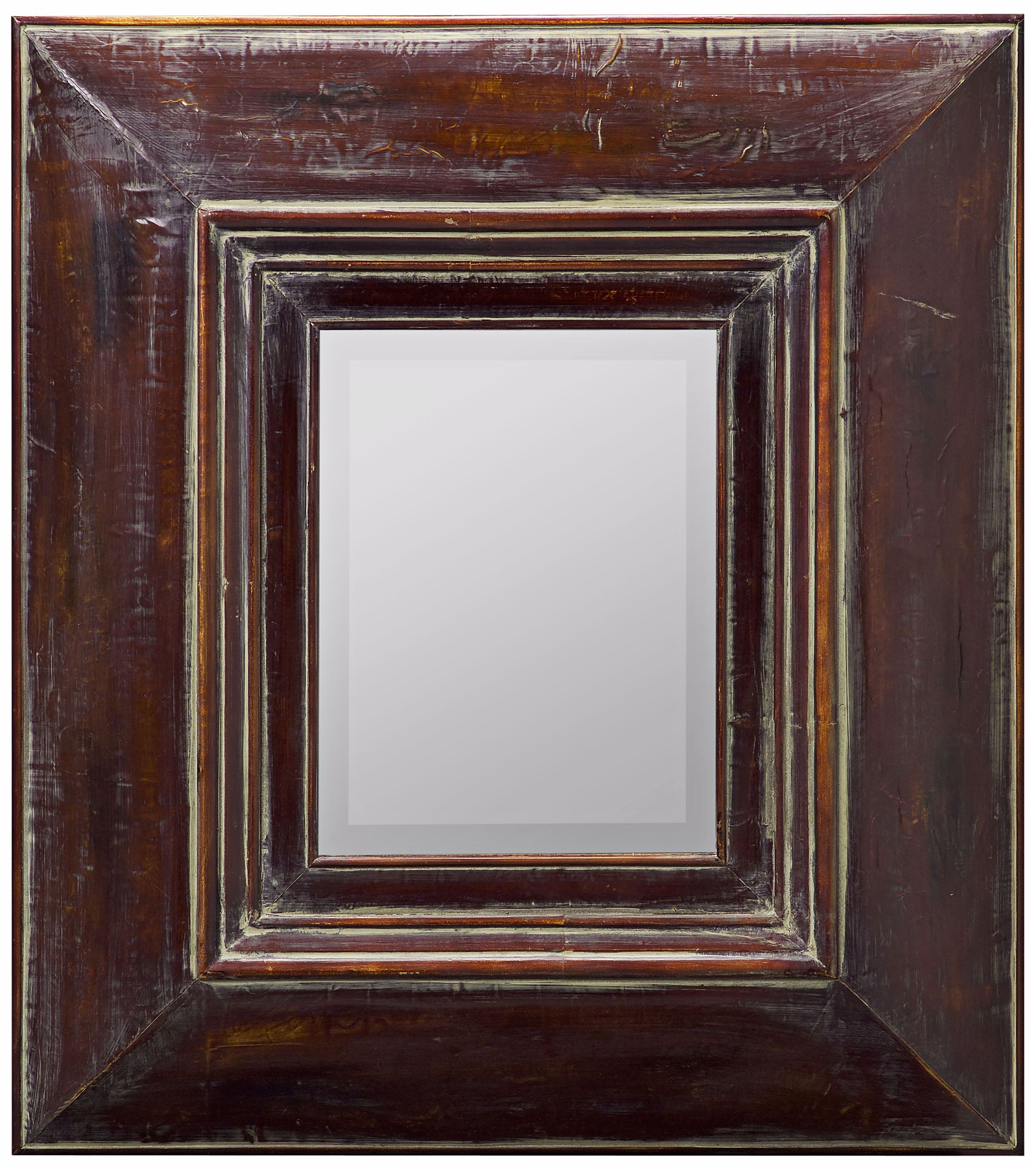 Tarnished Bronze Finish Rectangular 36" High Wall Mirror