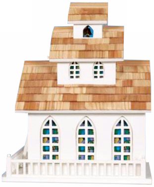 Church and Steeple Bird House