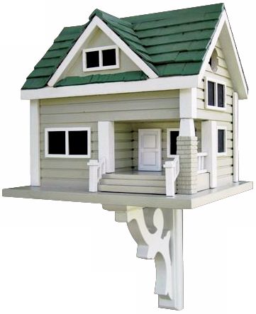 Green Roof Bungalow Bird House
