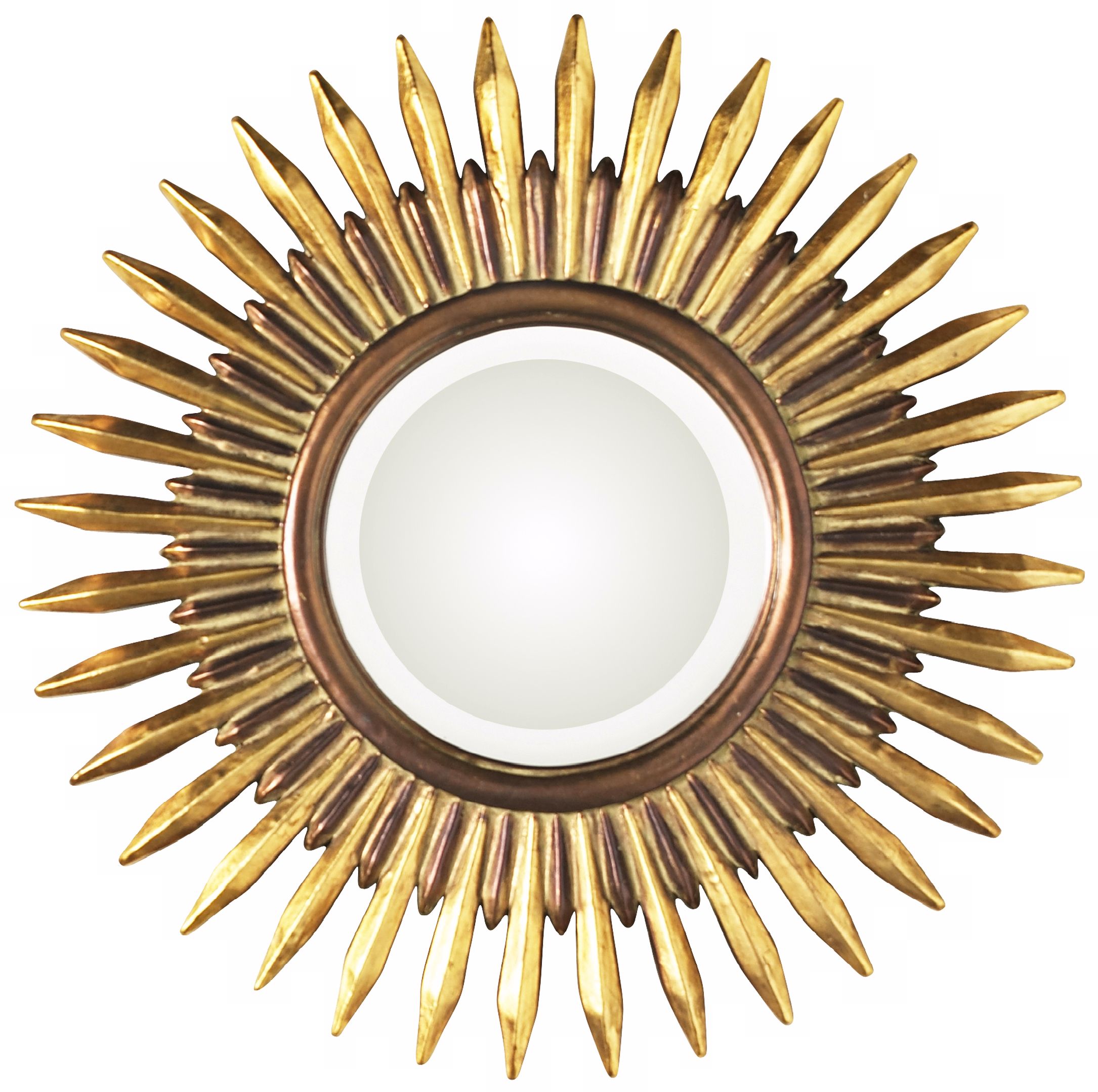 Antique Gold Sunshine Accent 16" Wide Mirror