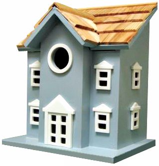 Colonial Blue Two-Story Bird House
