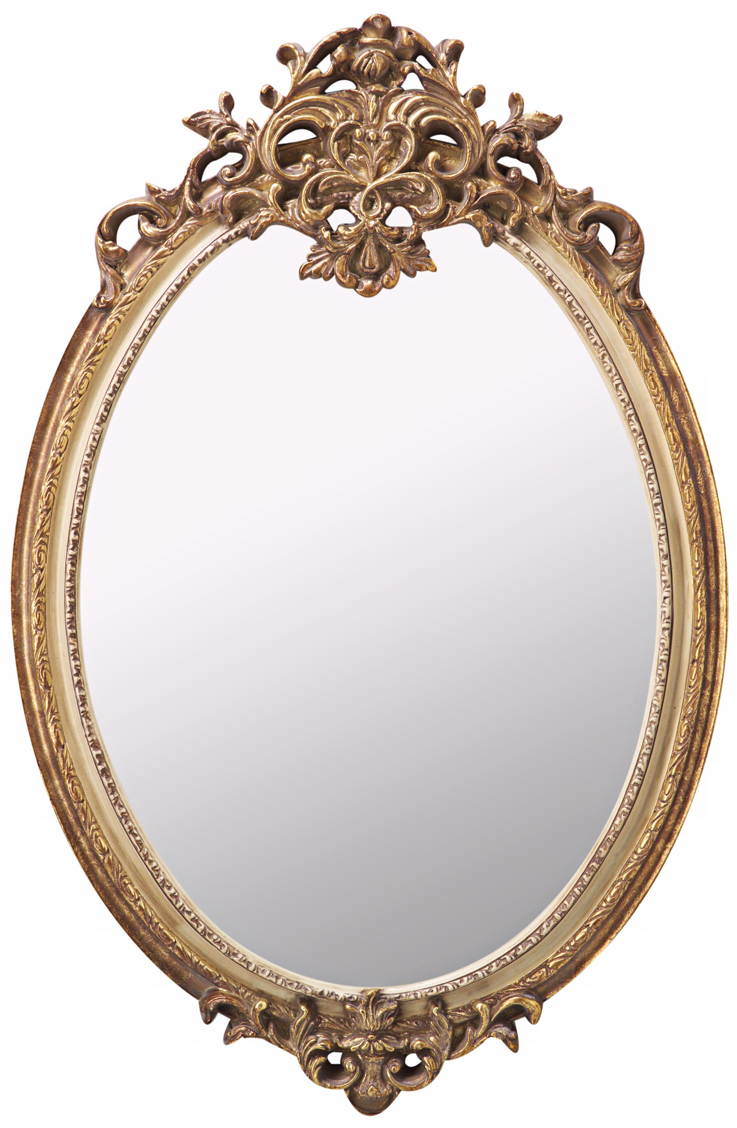 Antique Gold with Ivory Victorian 41 1/2" High Wall Mirror