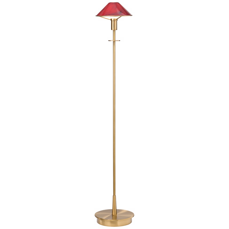 Holtkoetter Antique Brass Magma Red Glass Floor Lamp   #H9734