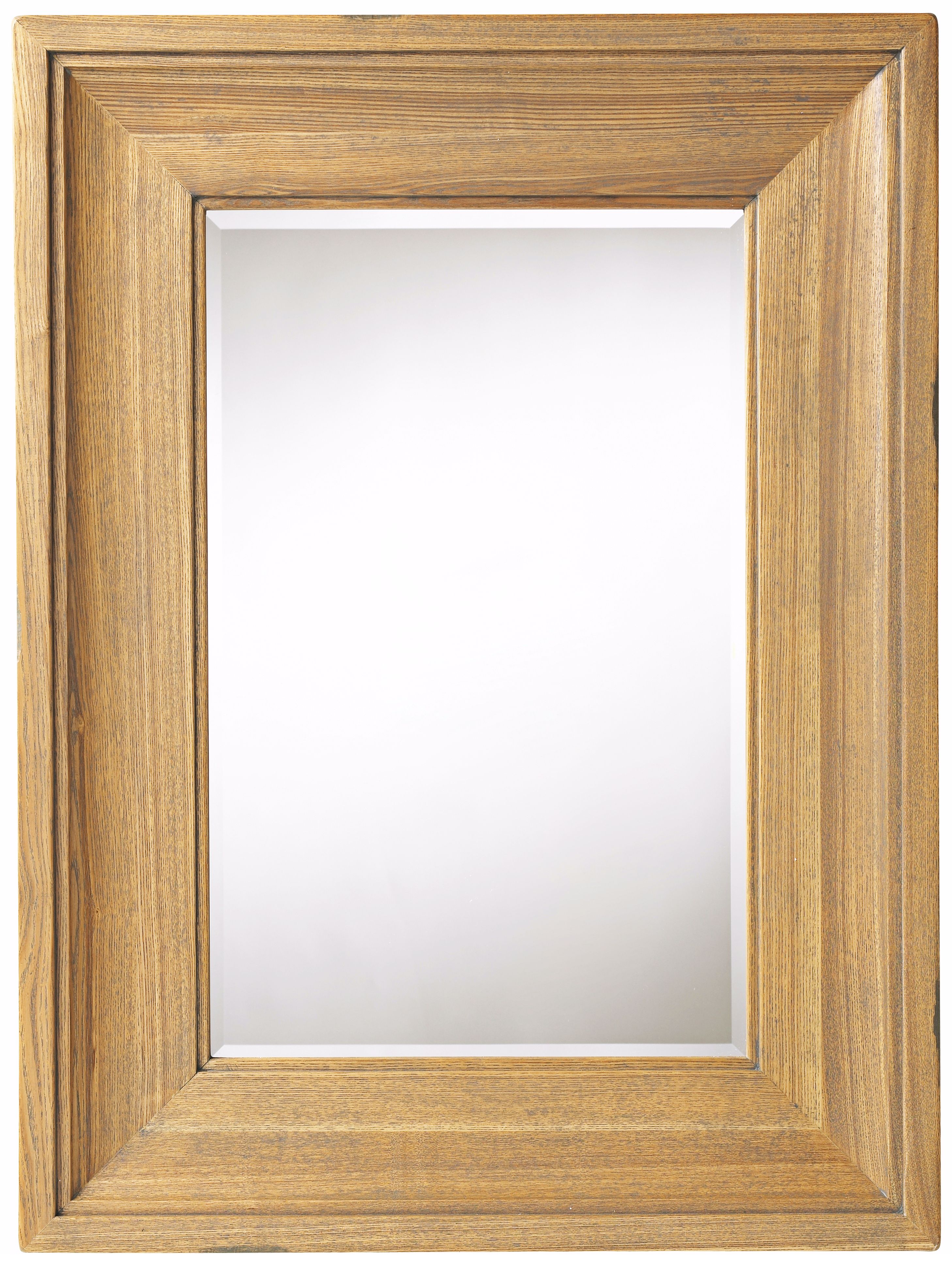 Natural Finish Picture Frame 38" High Wall Mirror