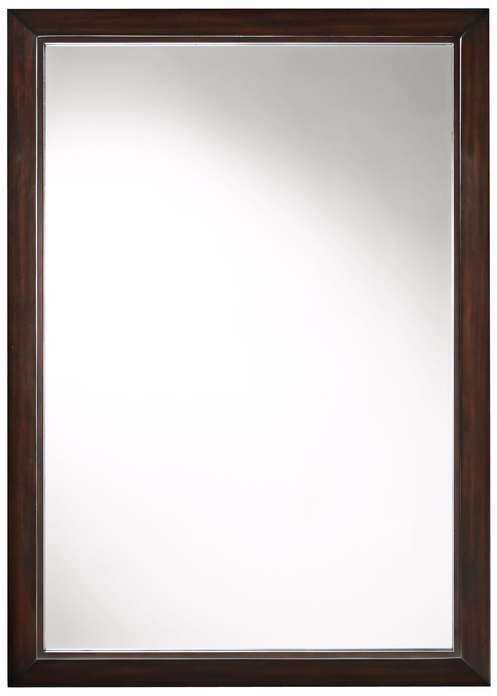 Mocha Finish Rectangular 42" High Wall Mirror