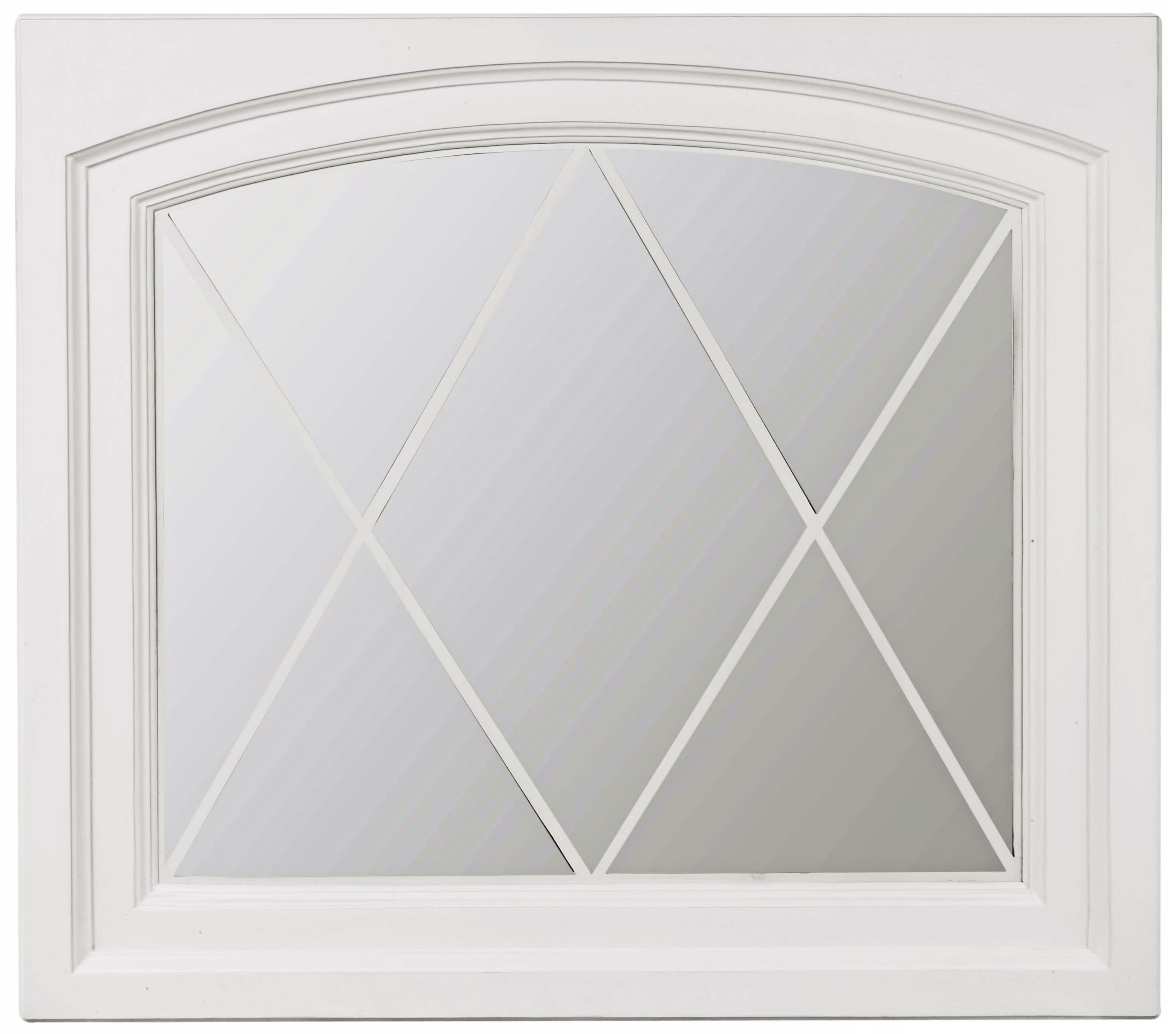 White Finish Windowpane Rectangular 40" Wide Wall Mirror