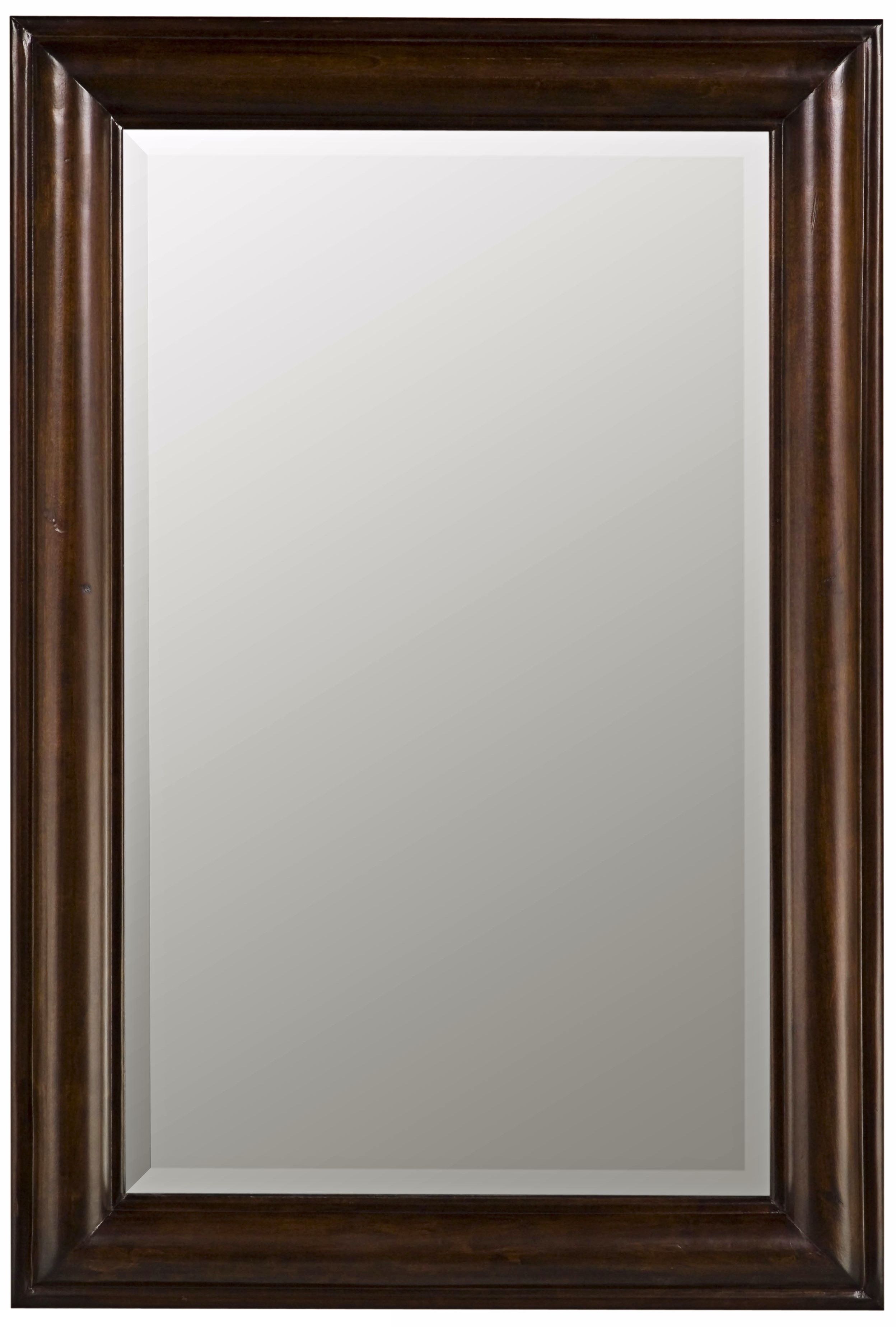 Tobacco Finish Simple Rectangular 36" High Wall Mirror