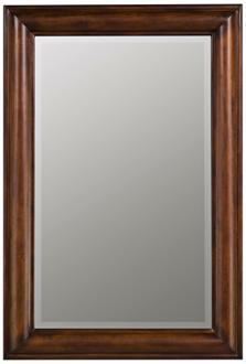 Medium Walnut Finish Beveled 36 High Wall Mirror H9773