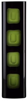 Black and Green 15 34 High Chiseled Art Vase H9883