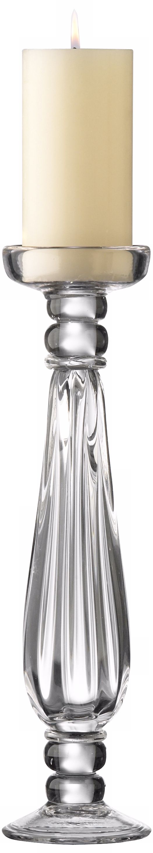 Large Clear Glass Candleholder