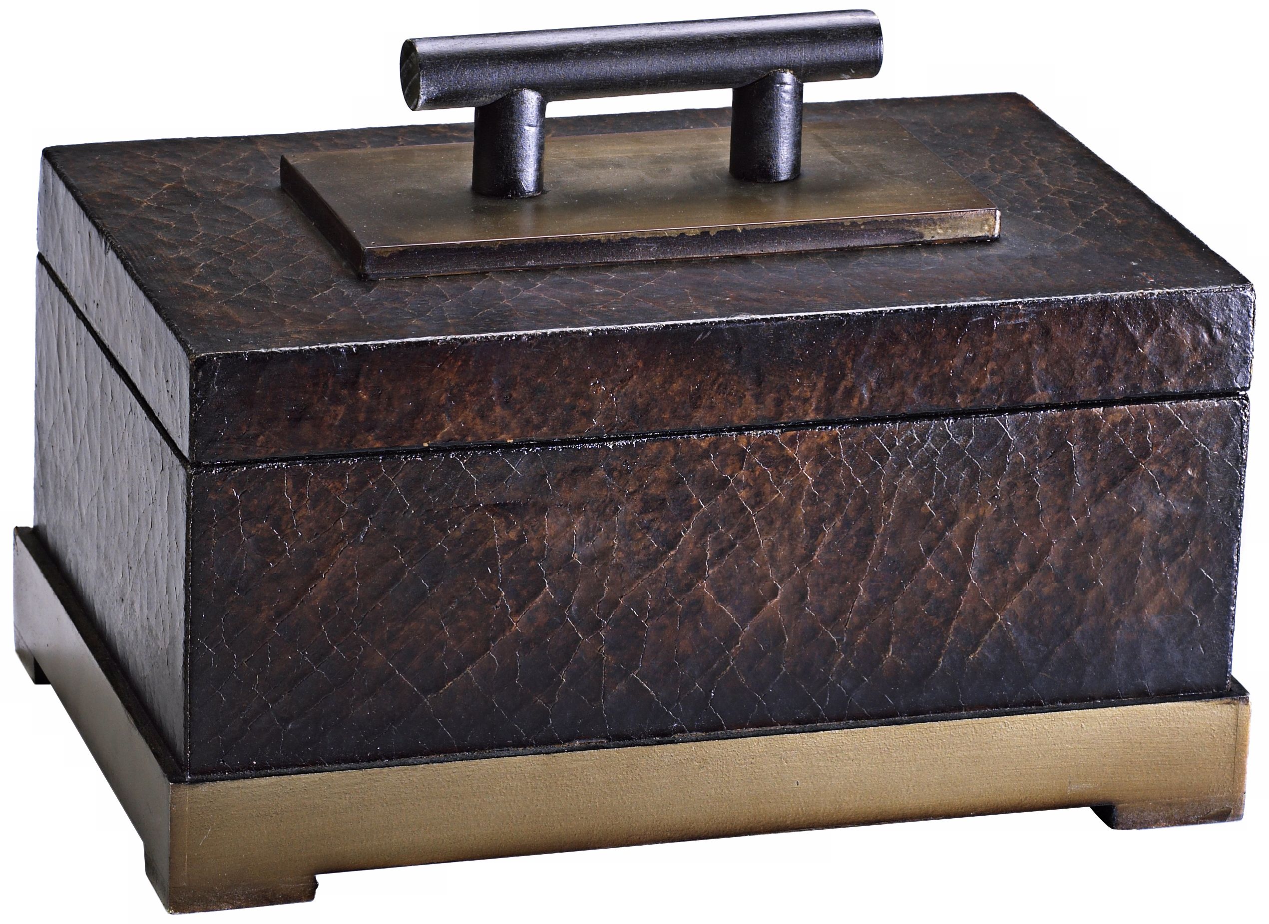Wood and Iron Box with Handle
