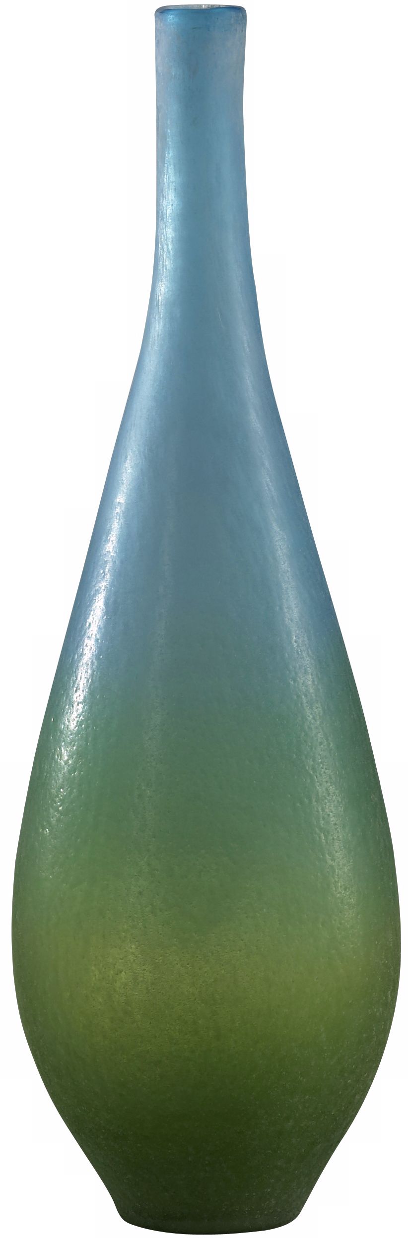 Vizio Blue and Green 21 1/2" High Art Glass Vase