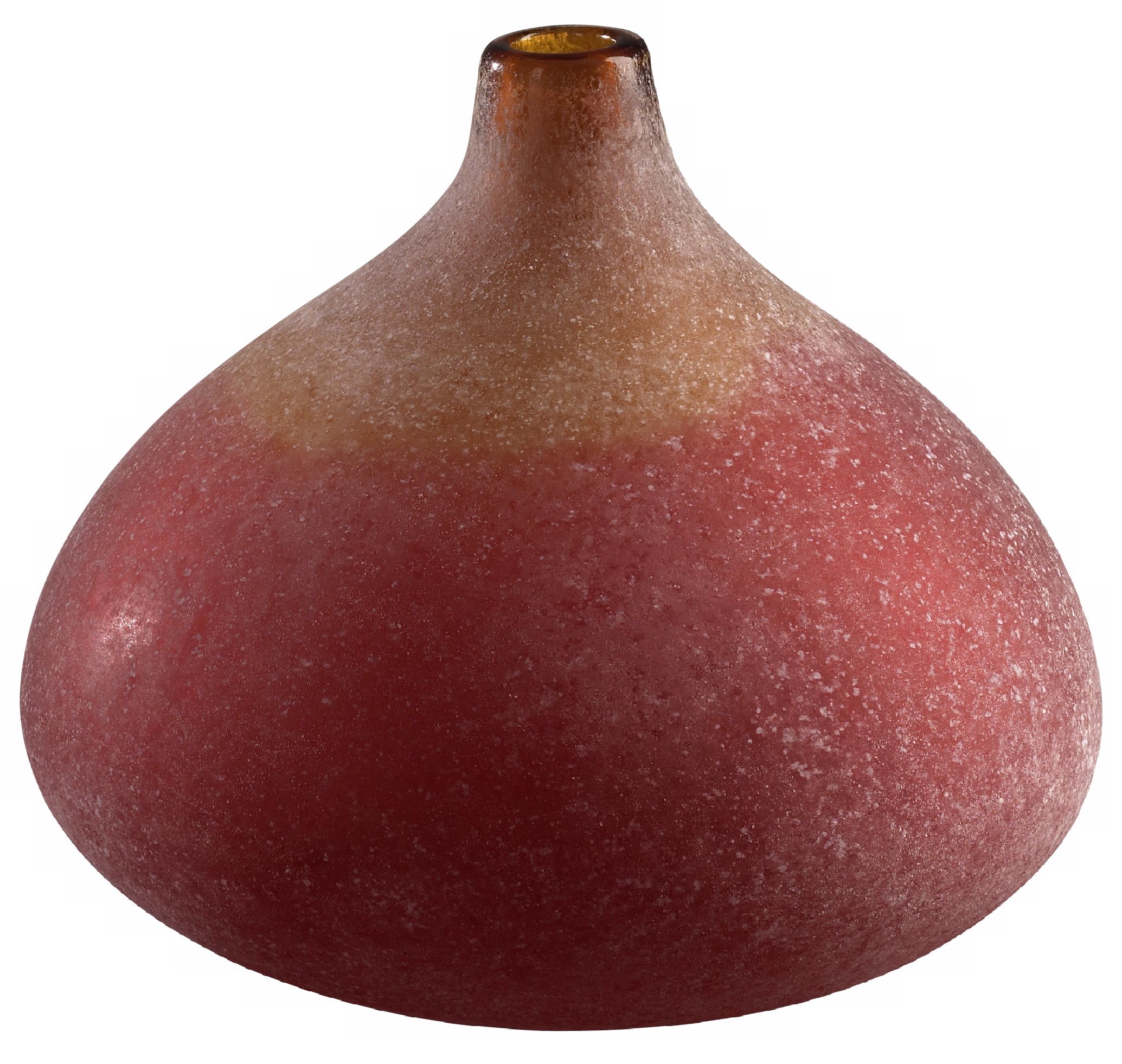 Vizio Yellow and Orange 9 3/4" High Art Glass Vase