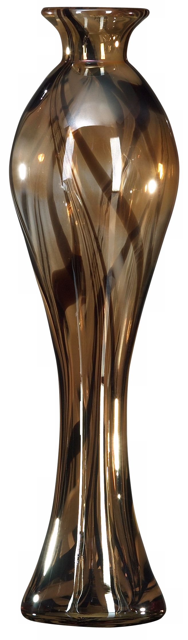 Caramel Swirl 22 3/4" High Art Glass Vase