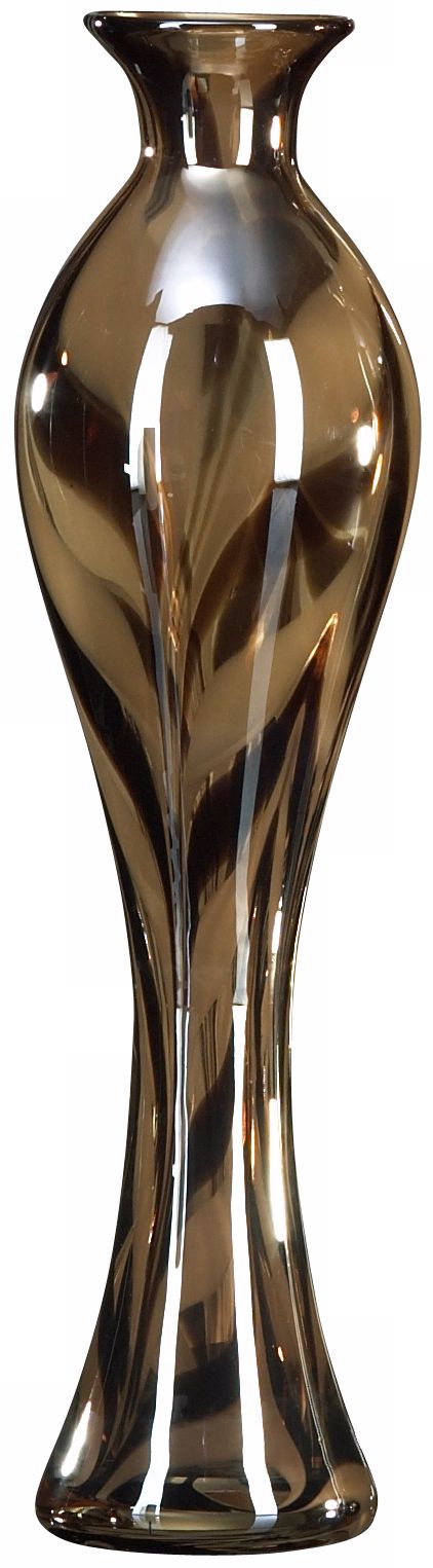 Caramel Swirl 15 1/2" High Art Glass Vase