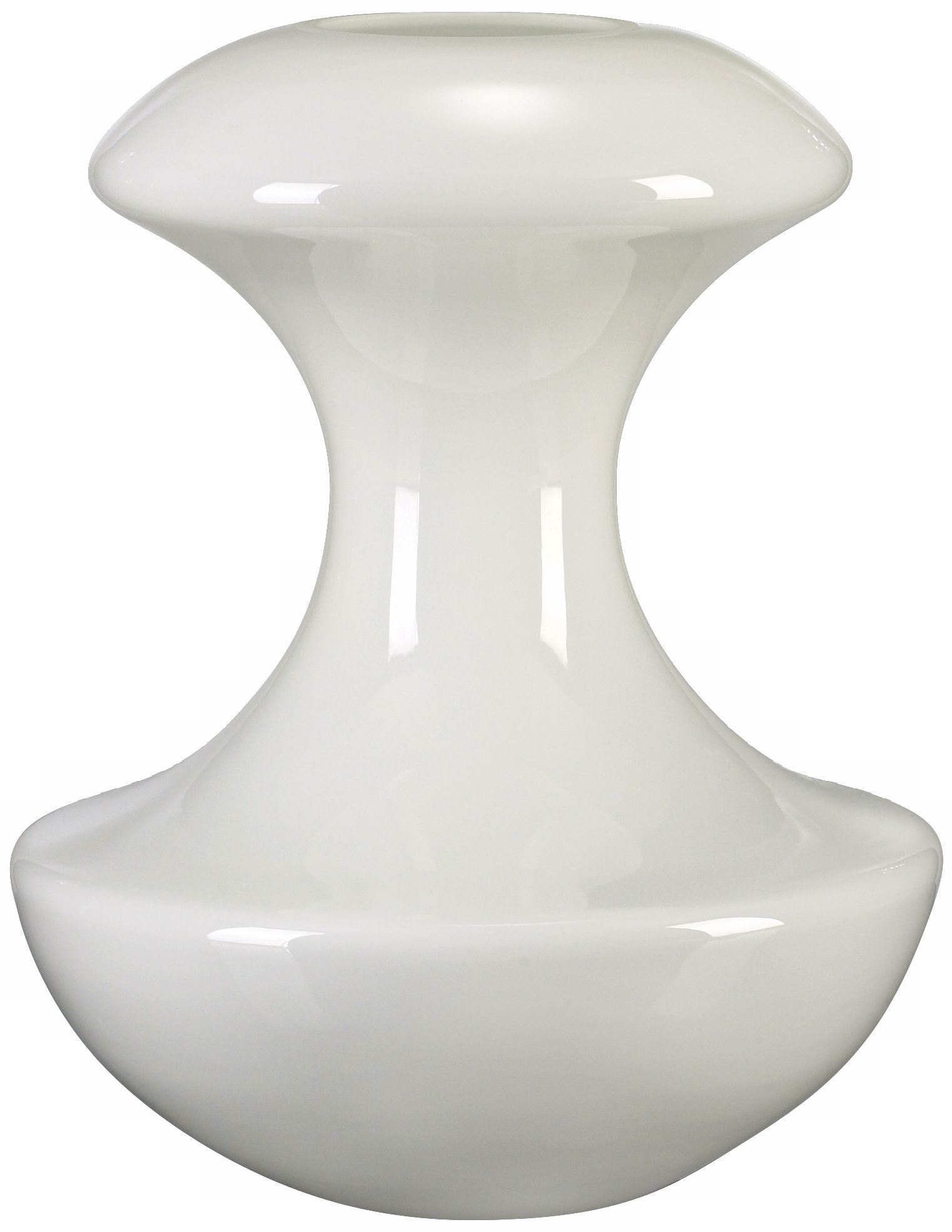 Omega White Glass Vase