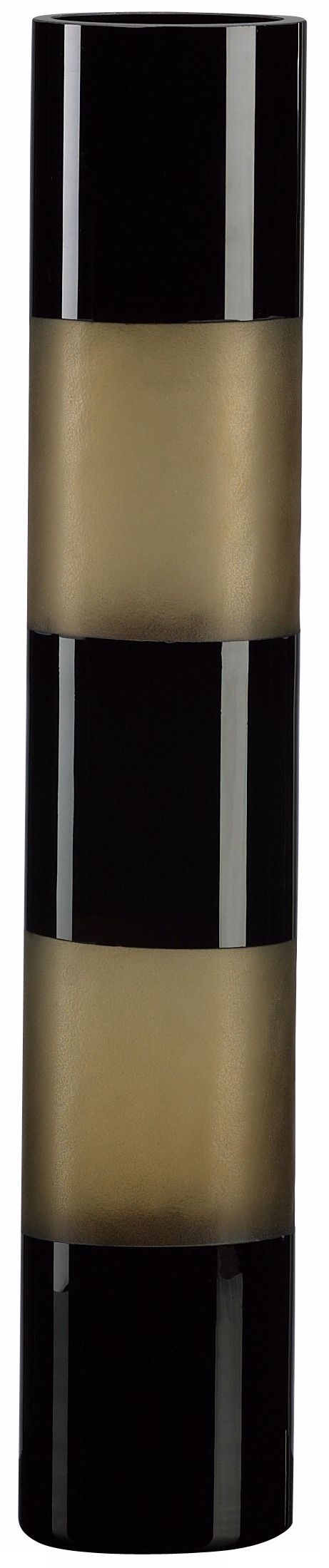 Black and Amber 19 3/4" High Art Glass Vase