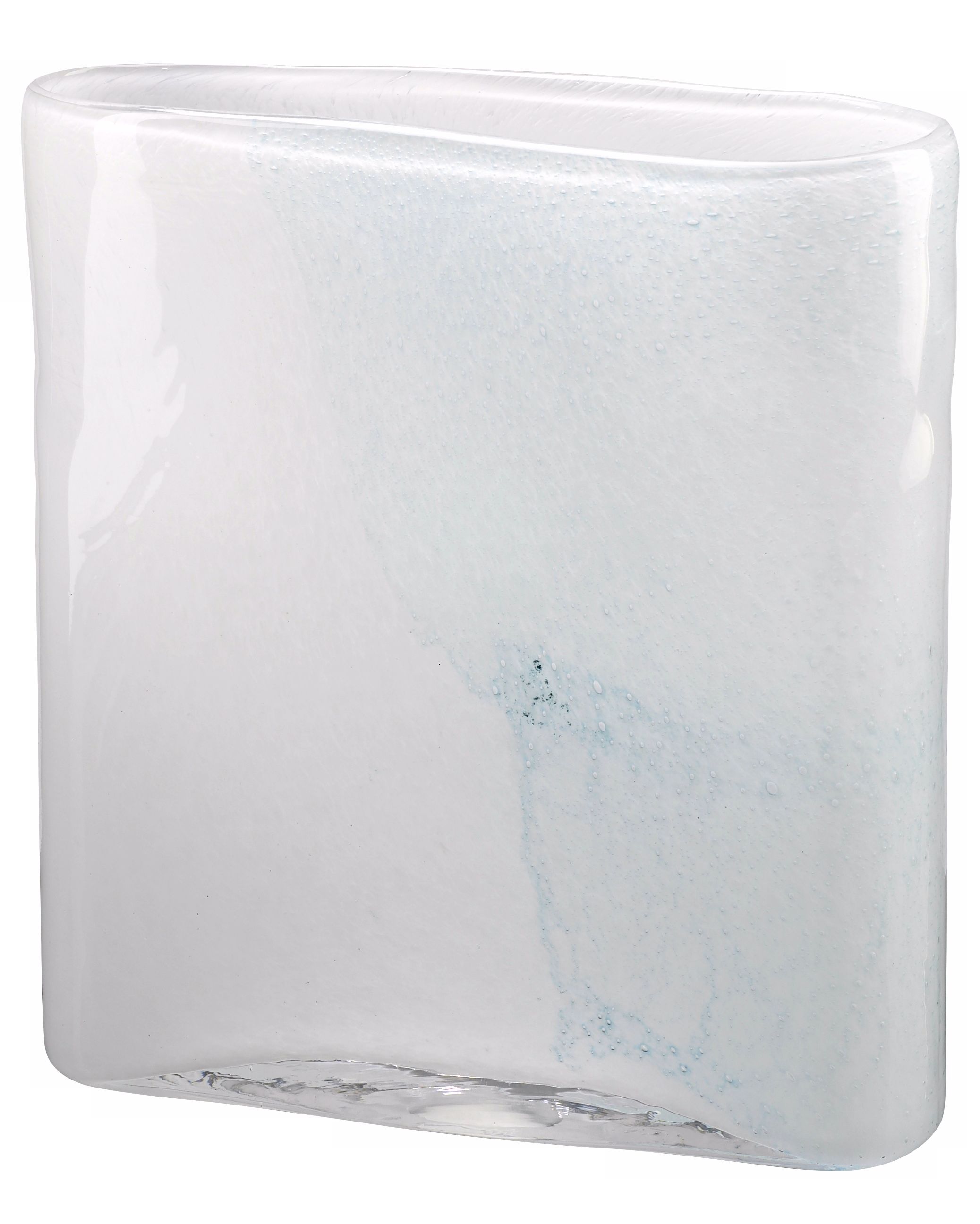 Arizona Cyan Blue and White 9 3/4" High Art Glass Vase