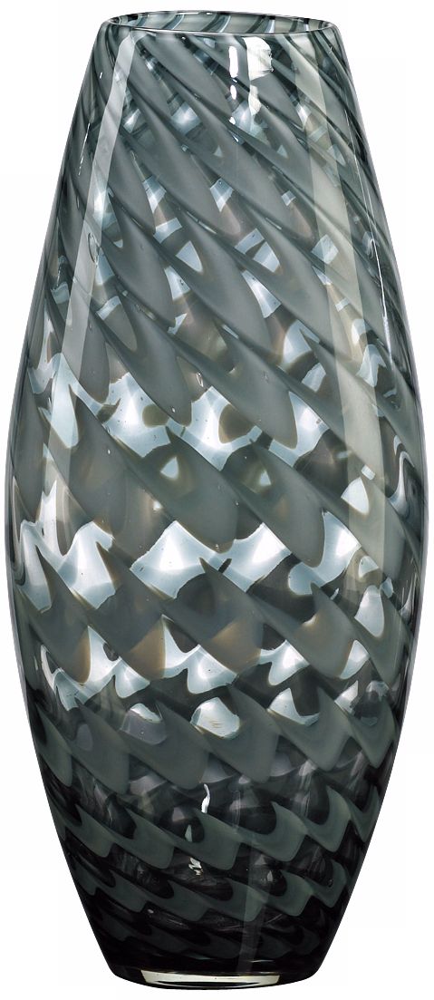 Pistachio Light Green Smoked Glass 8 3/4" High Vase