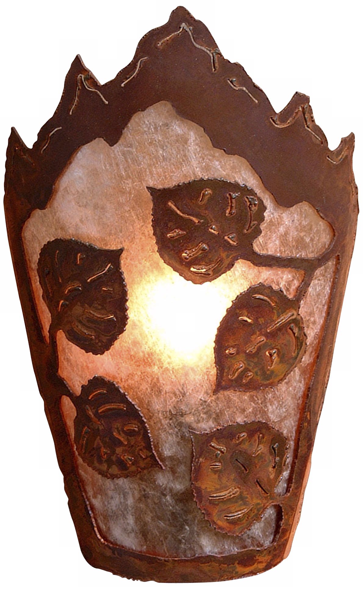 Decatur Collection Aspen Leaf 10" High Wall Sconce
