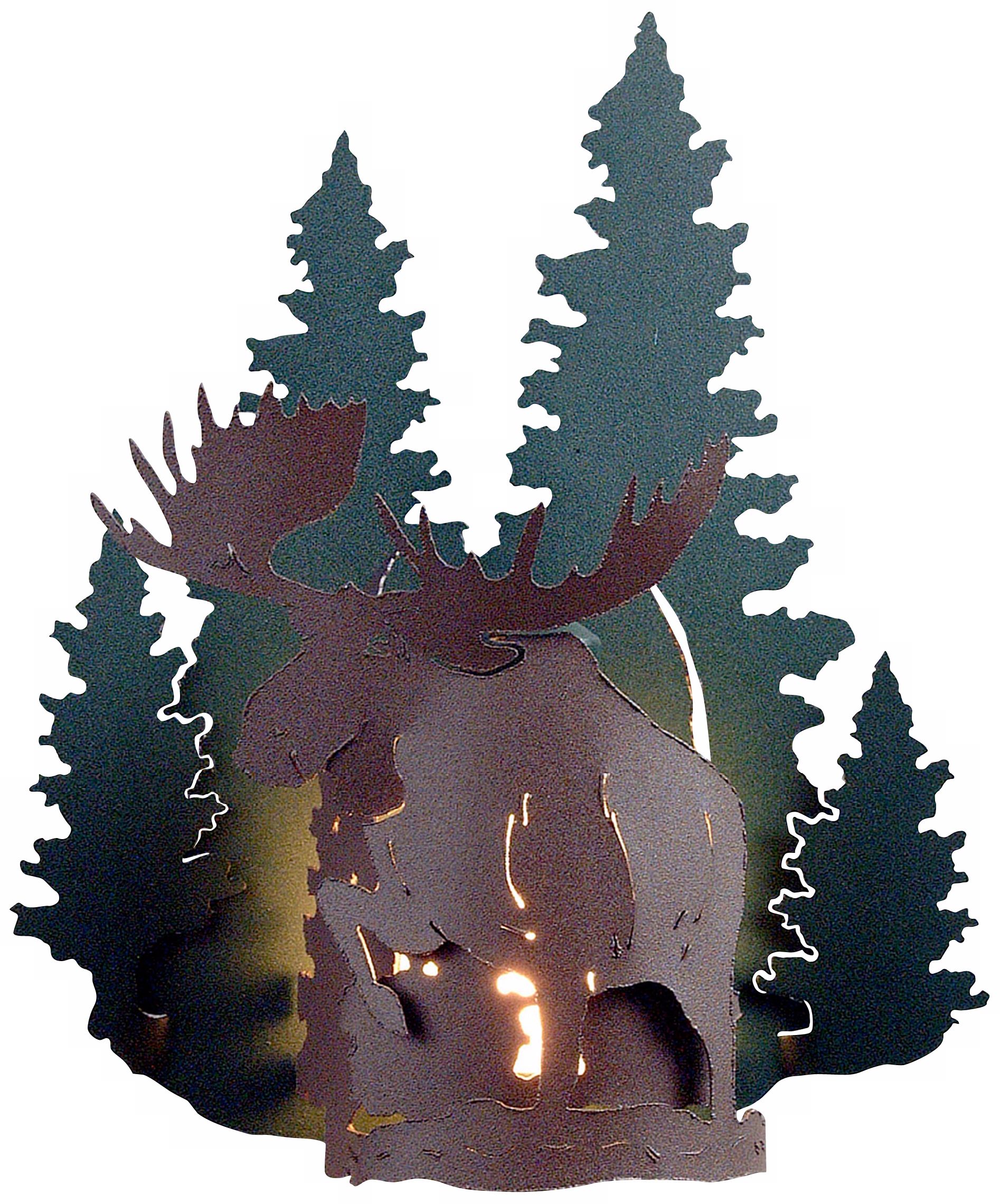 Alaskan Moose 15" High Outdoor Wall Light