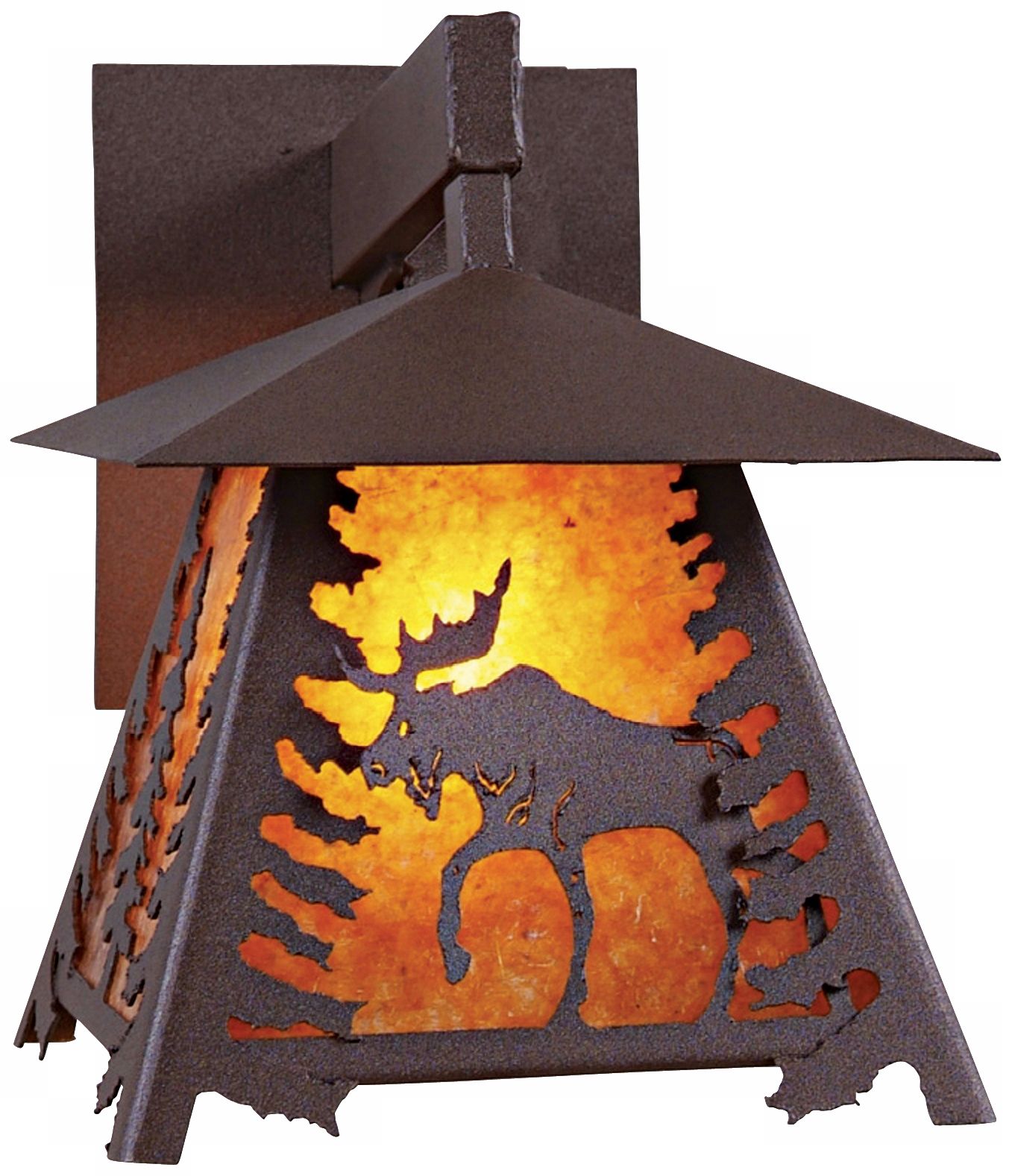 Smoky Mountain Moose 12" High Outdoor Wall Light