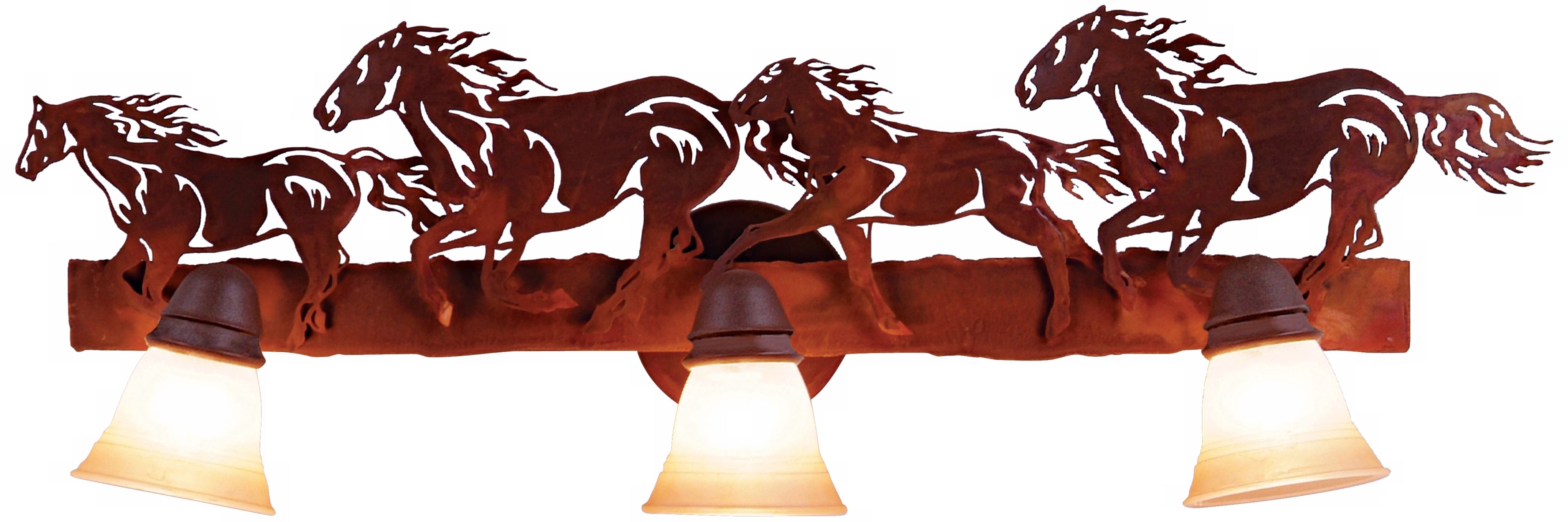 Logen Collection Horses 24" Wide Bathroom Light Fixture