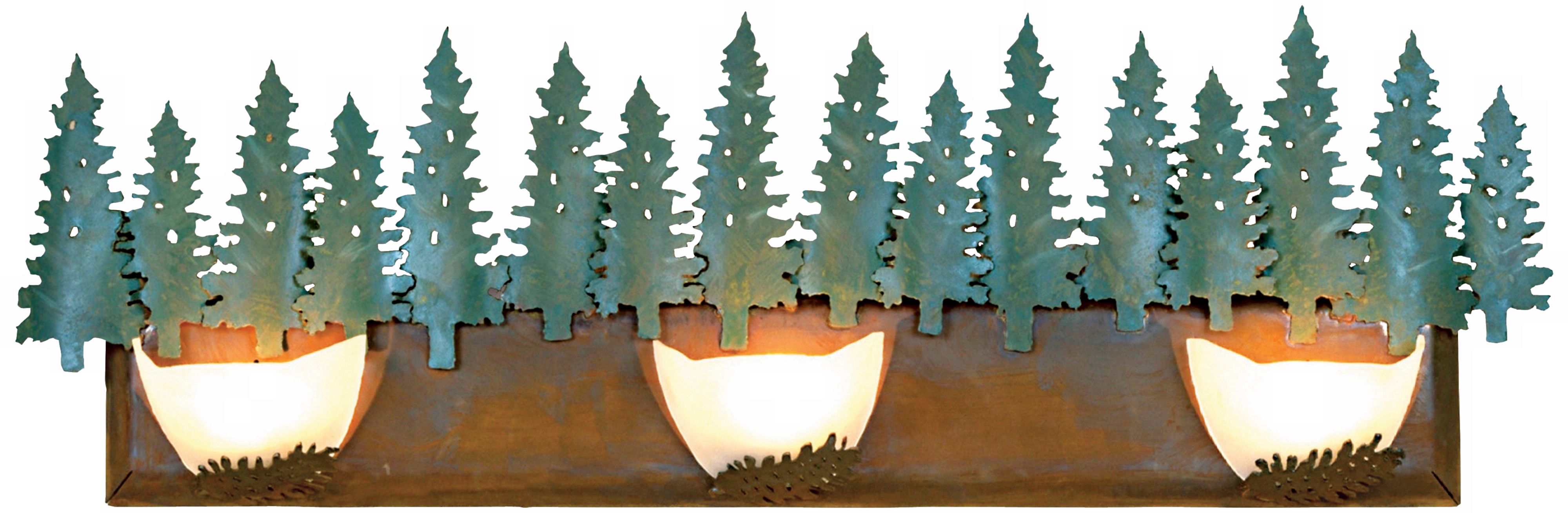 Avalanche Collection Pine 36" Wide Bathroom Light Fixture