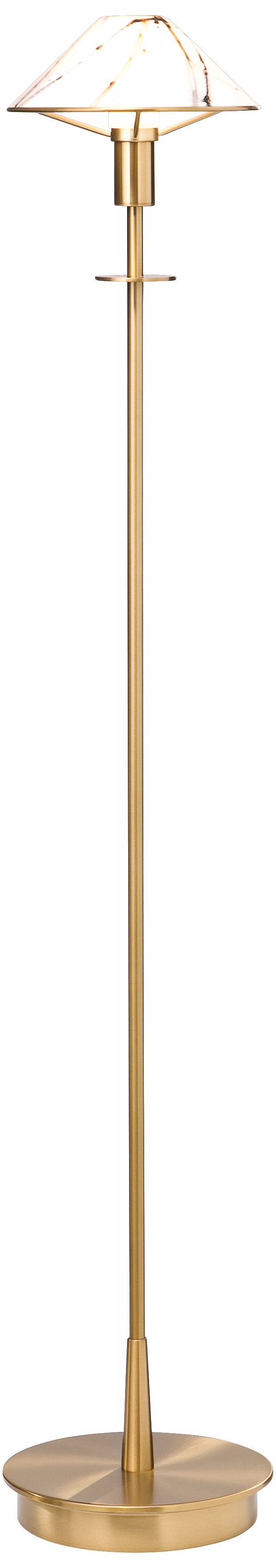 Holtkoetter Antique Brass Marble Glass Floor Lamp