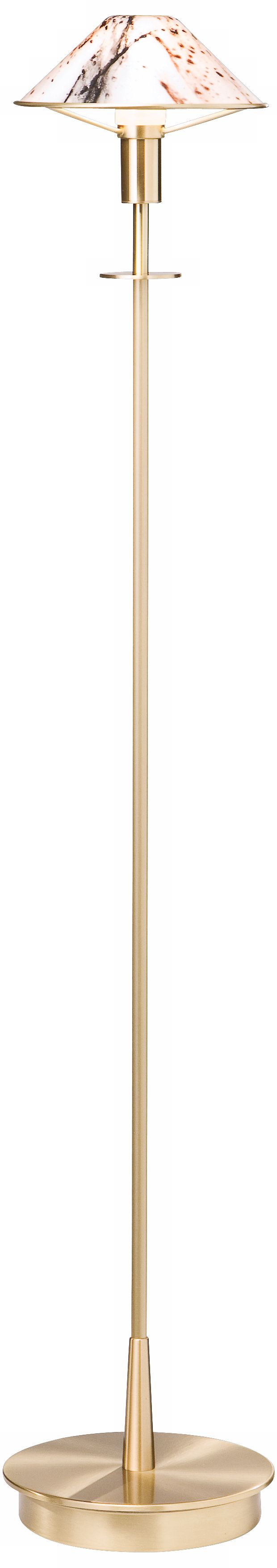 Holtkoetter Brushed Brass Marble Glass Floor Lamp