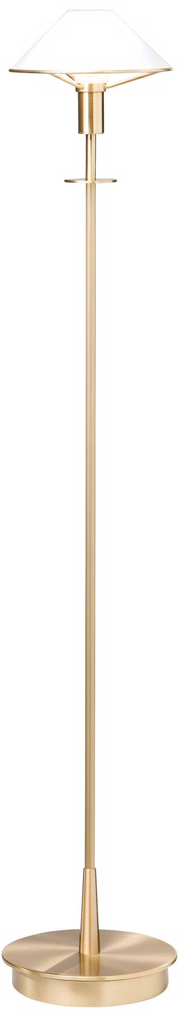 Holtkoetter Brushed Brass True White Floor Lamp