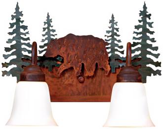Wasatch Collection Bear 16 Wide Bathroom Light Fixture J0518