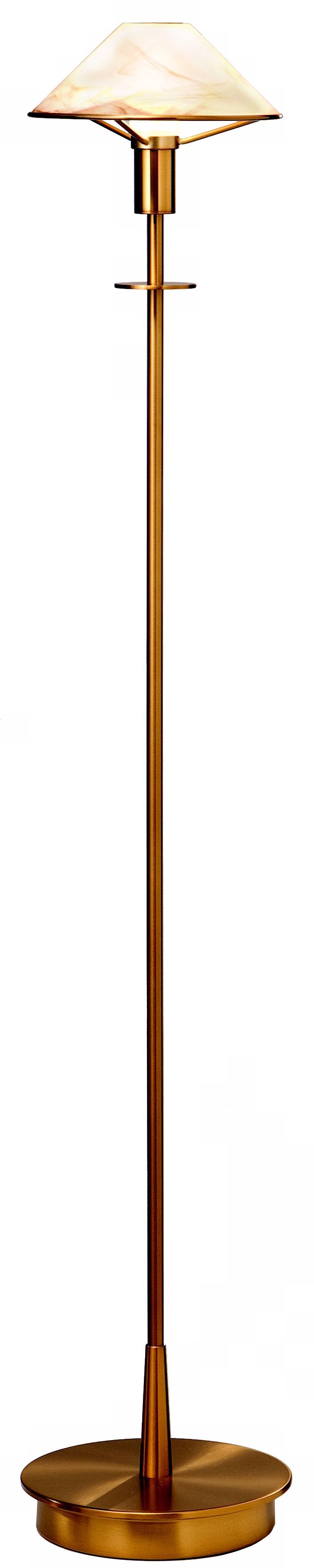 Holtkoetter Antique Brass Alabaster Brown Floor Lamp
