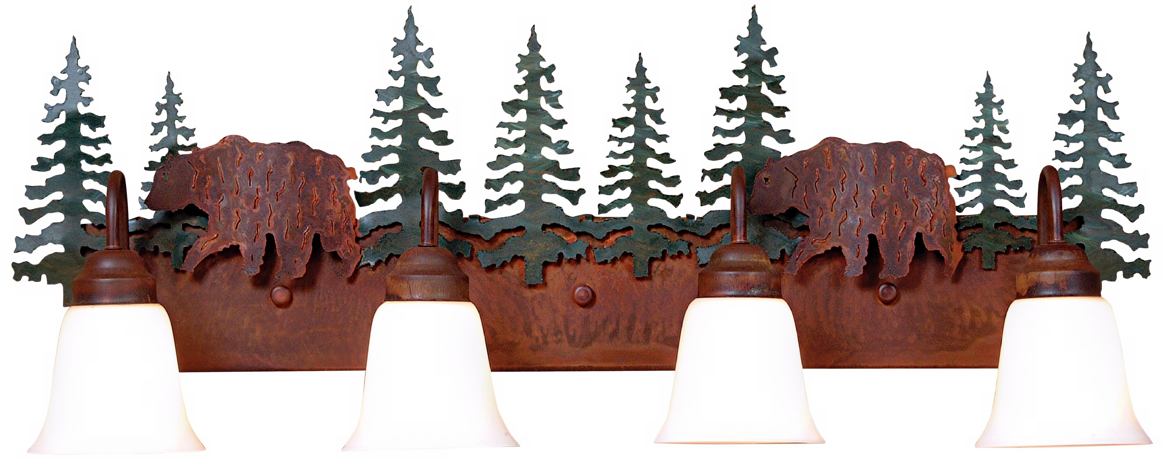 Wasatch Collection Bear 36" Wide Bathroom Light Fixture