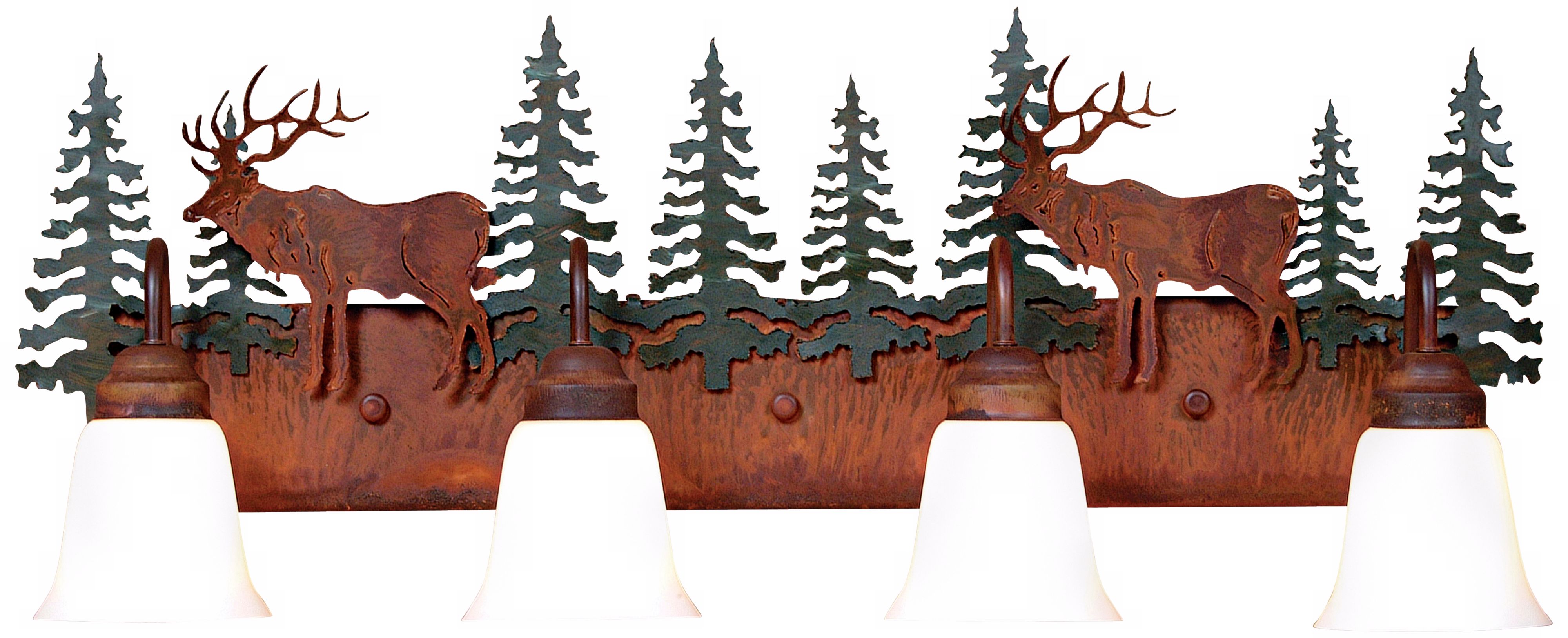 Wasatch Collection Elk 36" Wide Bathroom Light Fixture