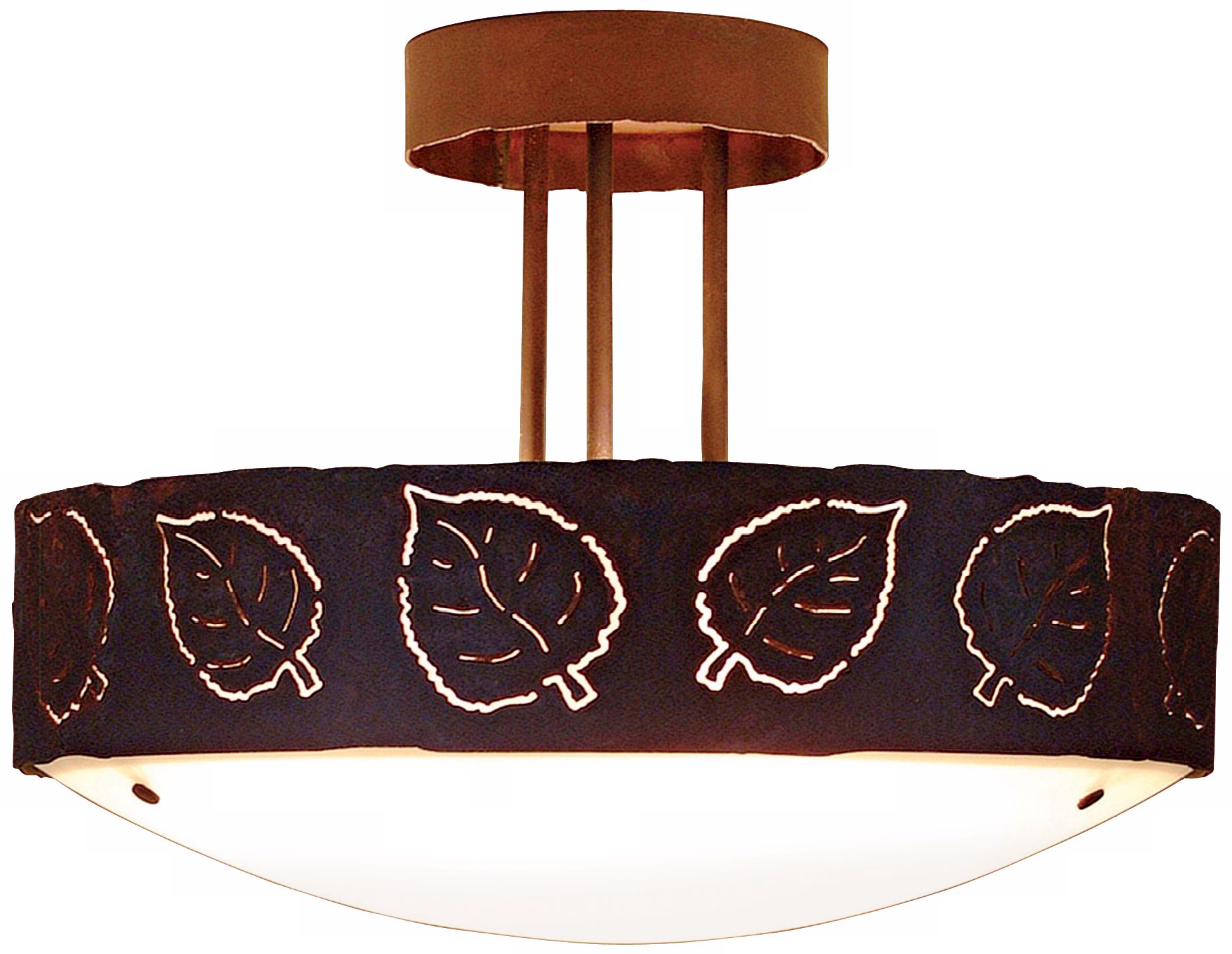 Ridgecrest Collection Aspen Leaf 17" Wide Ceiling Light