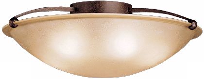 Kichler Etched Sunset Glass 25" Wide Ceiling Light