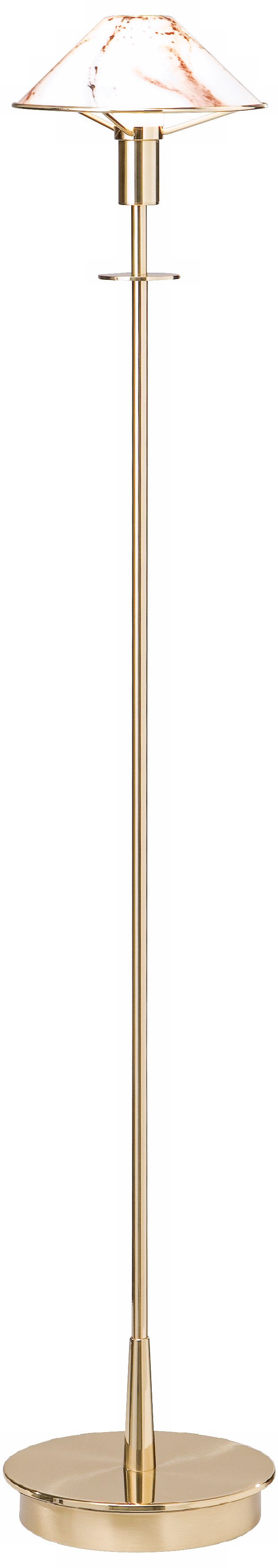 Holtkoetter Polished Brass Marble Glass Floor Lamp