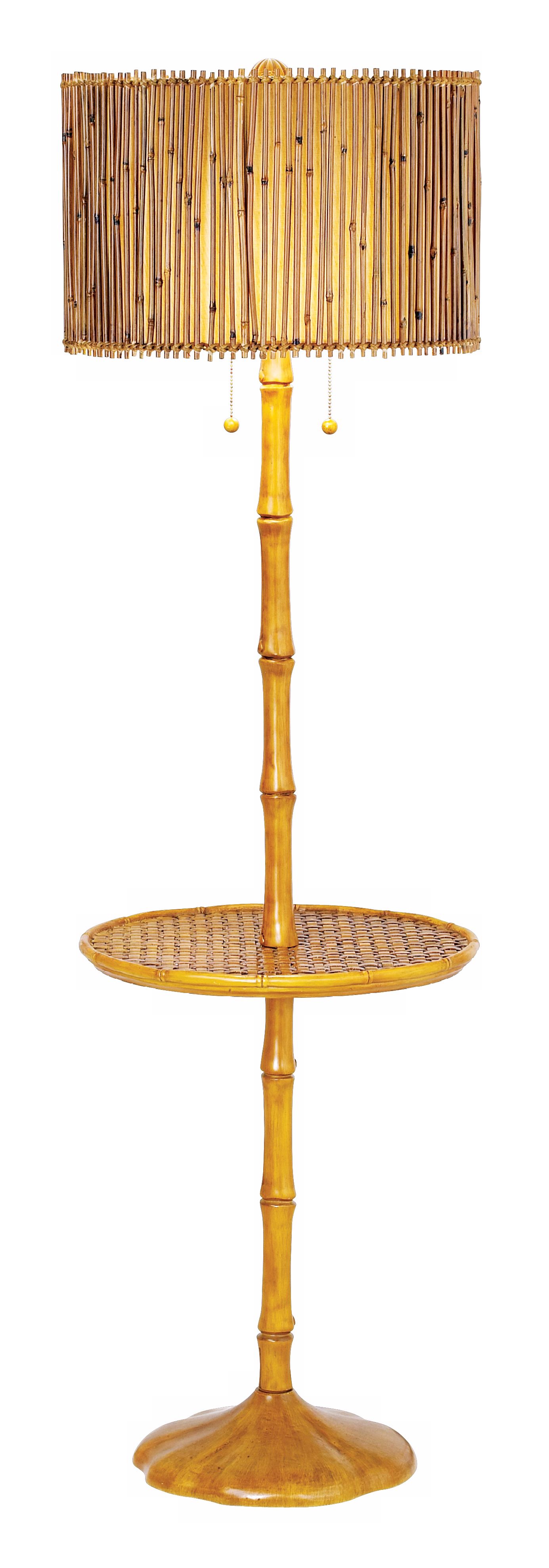 Kathy Ireland Island Cabana Tray Table Floor Lamp