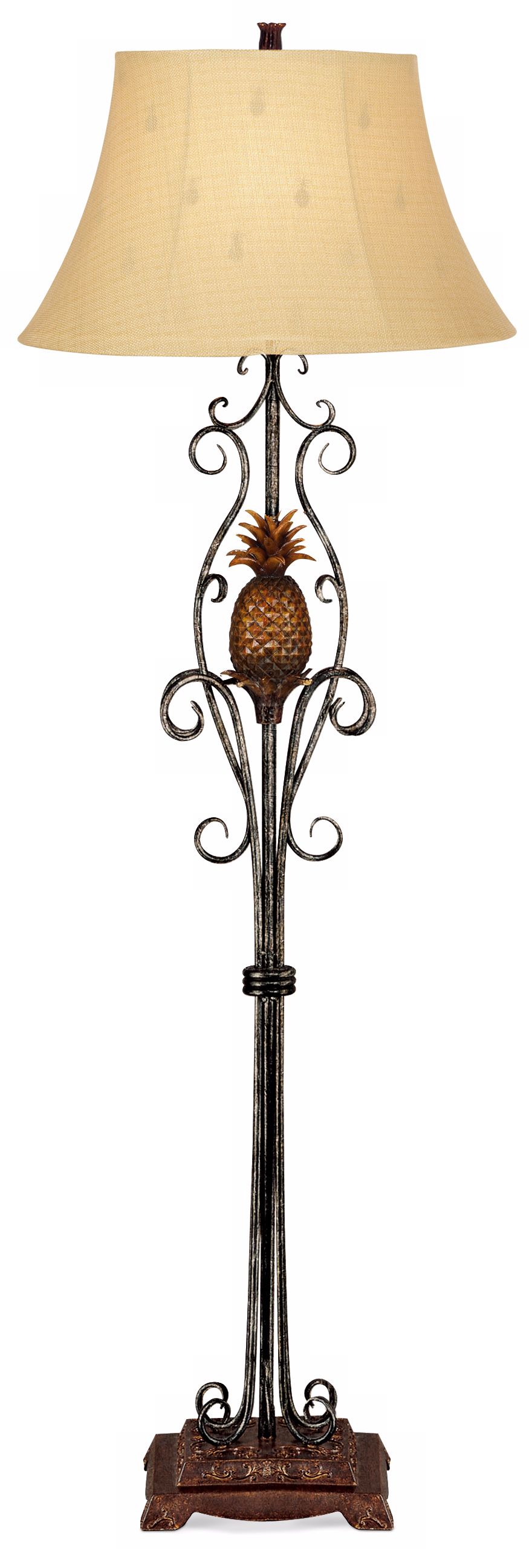National Geographic Home Pineapple Scroll Floor Lamp