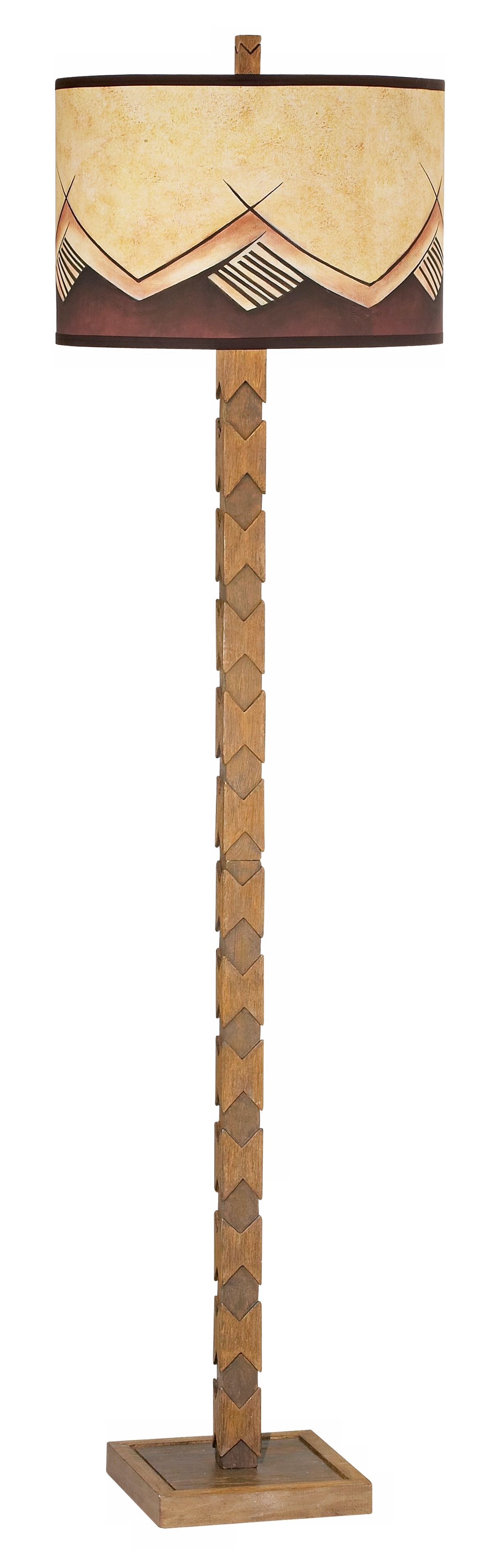 Southwestern Spirit Maple Floor Lamp