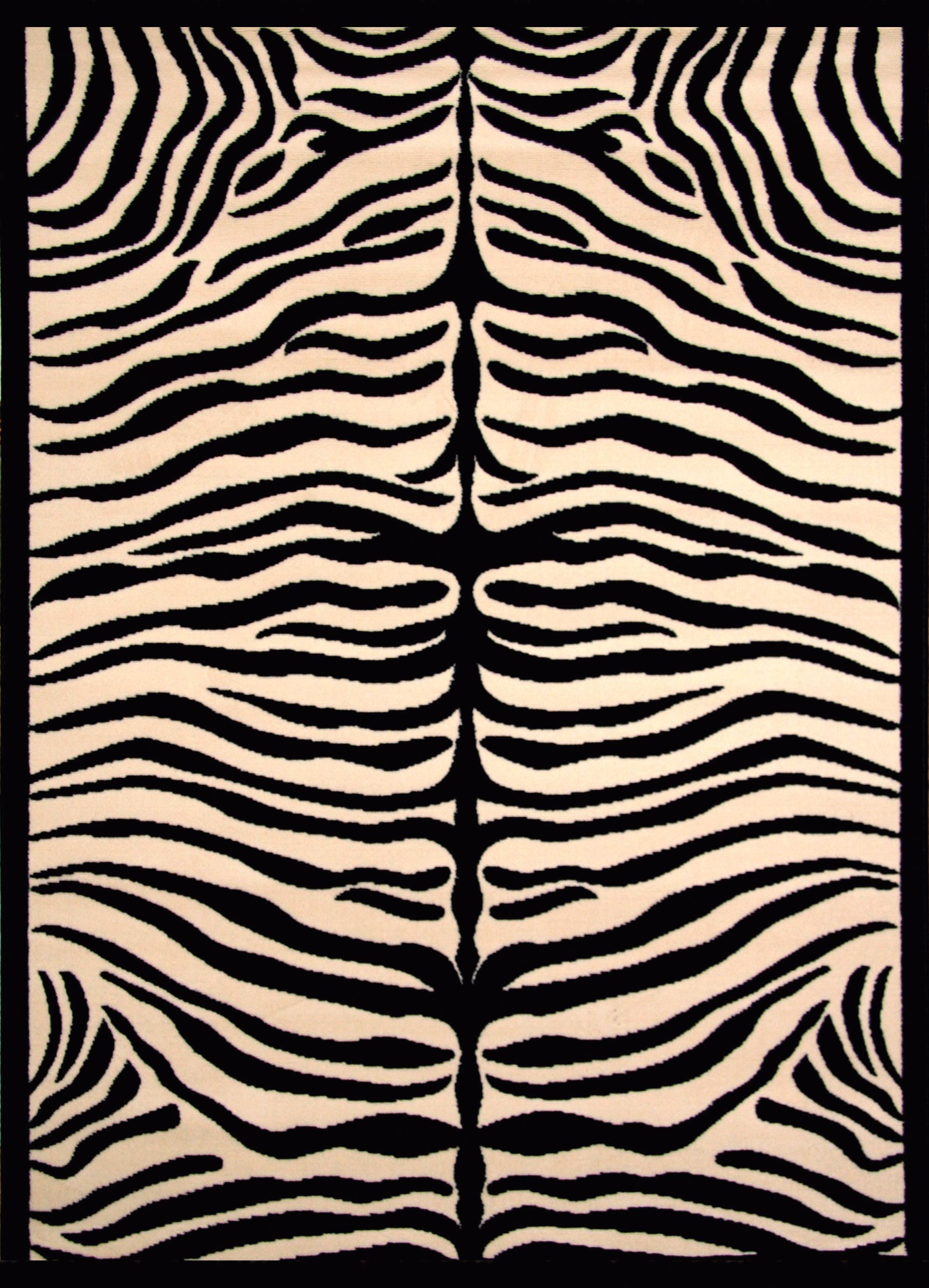 Terra Bordered Zebra Area Rug