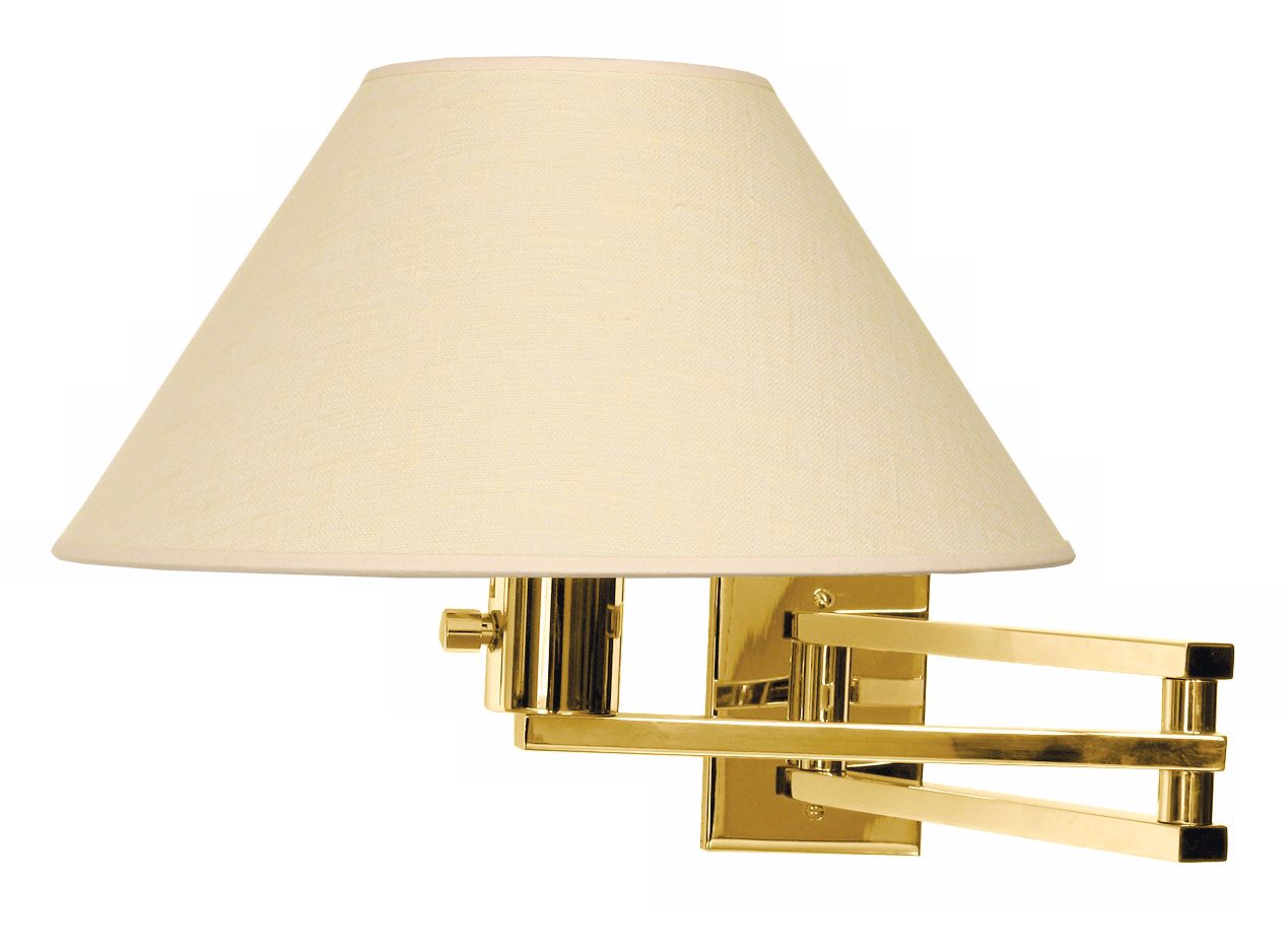 Urban City Series Polished Brass Hard-Wire Swing Arm