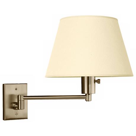 Urban Boulevard Brushed Nickel Hardwired Swing Arm Wall Lamp